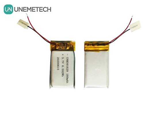 391629 Baterai Litium Polimer Isi Ulang 3.7V 160mAh Baterai Lipo untuk Produk Pakai Cerdas