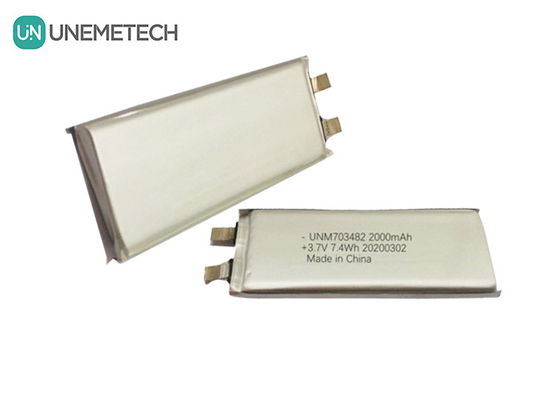 3.7V 2000mAh Custom Lithium Polymer Battery Cell 703482 untuk Speaker Sistem Robot Cerdas