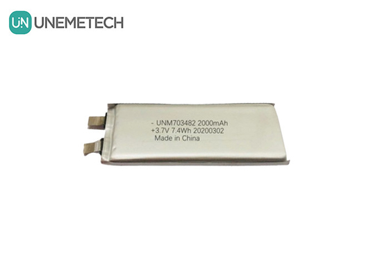 3.7V 2000mAh Custom Lithium Polymer Battery Cell 703482 untuk Speaker Sistem Robot Cerdas