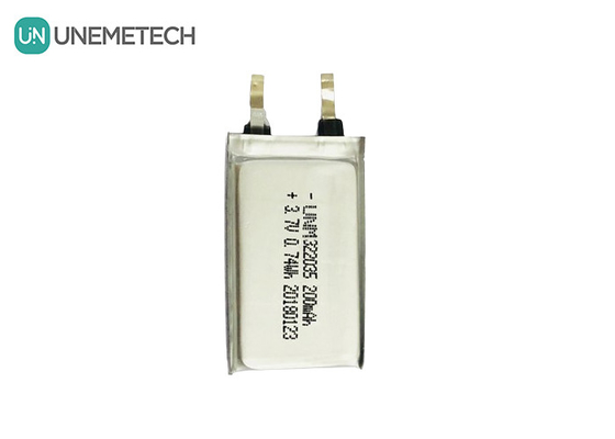 Baterai Li Polymer Custom 322035 3.7V 200mAh untuk Headset Wireless