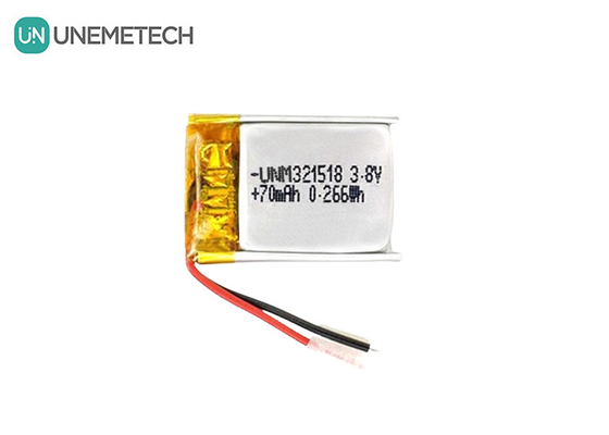 3.8V Baterai Li Ion Tegangan Tinggi Baterai Lipo Ultra Kecil 4,35V 70mAh 321518 Untuk Pelacak GPS