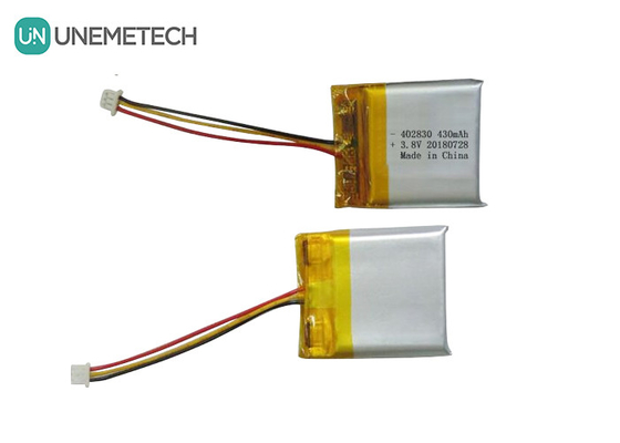 Baterai Li-Polymer Tegangan Tinggi 402830 3.8V 430mAh HV Baterai LiPo Untuk Perangkat Medis
