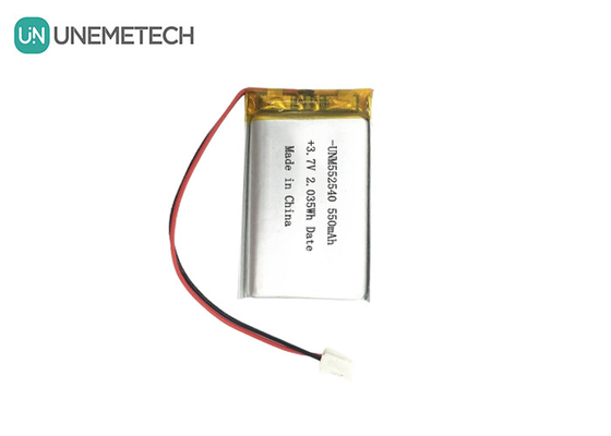 552540 Prismatik Perak Baterai Lipo Terisi Ulang 3.7V 550mAh Untuk Pelacak PET