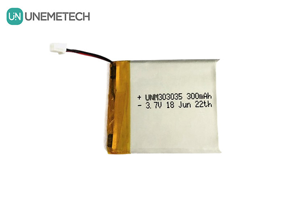 300mAh Lithium Polymer Battery 303035 Nominal Voltage 3.7 V Lipo Battery MSDS Disetujui