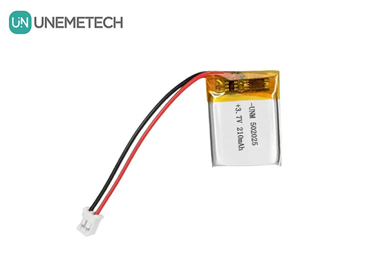 3.7V 210mAh Baterai Lithium Polymer Custom 502025 dengan PCB dan Lead Wire untuk E-bike System