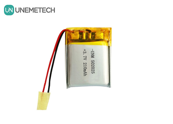 3.7V 210mAh Baterai Lithium Polymer Custom 502025 dengan PCB dan Lead Wire untuk E-bike System