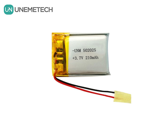 3.7V 210mAh Baterai Lithium Polymer Custom 502025 dengan PCB dan Lead Wire untuk E-bike System