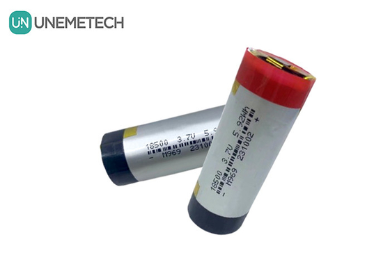 3A Baterai LiPo Silinder 3.7V 1600mAh 18500 Baterai Lithium Polymer Untuk Elektronik Konsumen
