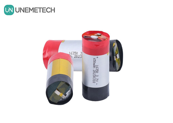 5A Baterai LiPo Silinder Pengisian Tinggi 3.7V 650mAh 16350 Untuk peralatan rumah tangga