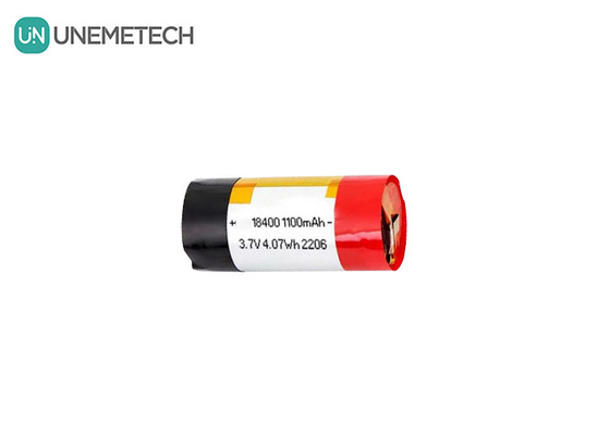 3A Baterai Lithium Ion Polymer Silinder 18400 3.7v 1100mah Baterai LiPo