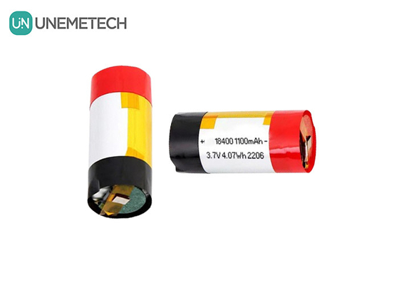 3A Baterai Lithium Ion Polymer Silinder 18400 3.7v 1100mah Baterai LiPo