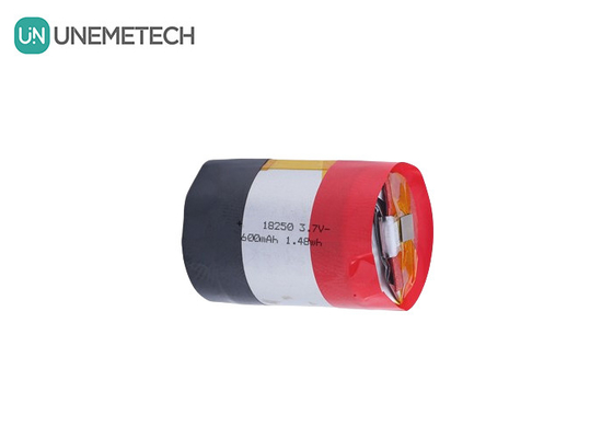 18250 630mAh 3.7V Baterai Li-ion Polimer Silinder Terisi ulang Dengan 5A Plus Discharge Current