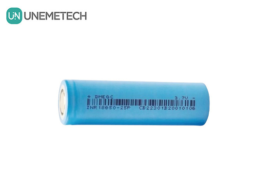 2500mAh 3.7V Max 6A Baterai Lithium Ion Silinder Bermuatan Kontinyu 18650 INR18650-25P