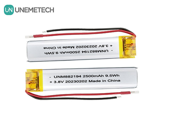 Custom 882194 Baterai LiPo Tegangan Tinggi 4.35V 2500mAh 1 Tahun Garansi