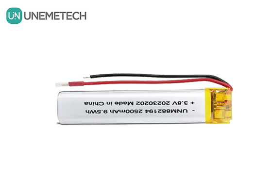 Custom 882194 Baterai LiPo Tegangan Tinggi 4.35V 2500mAh 1 Tahun Garansi