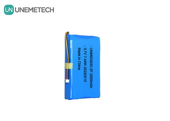 Baterai Lithium Polymer Kapasitas Besar 603045 2P 3.7V 2000mAh Smart Door Lock Baterai