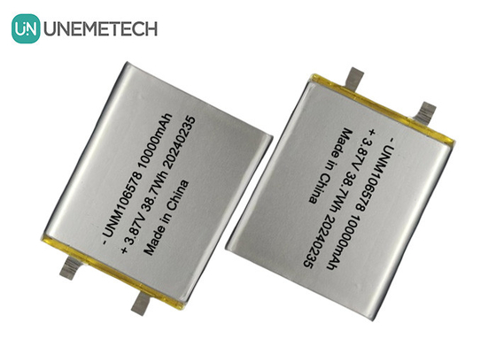 Baterai LiPo Kapasitas Tinggi 10000mAh 3.87V 106578 Untuk Sistem Penyimpanan Energi