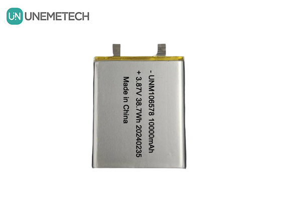 Baterai LiPo Kapasitas Tinggi 10000mAh 3.87V 106578 Untuk Sistem Penyimpanan Energi