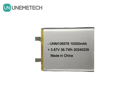 Baterai LiPo Kapasitas Tinggi 10000mAh 3.87V 106578 Untuk Sistem Penyimpanan Energi