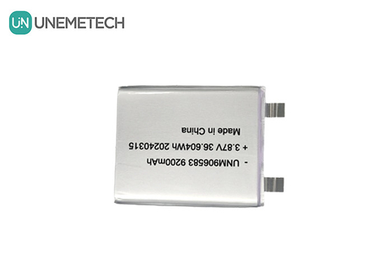 3.87V 9200mAh 906583 Baterai Lithium Ion Tegangan Tinggi Paket Untuk Power Bank