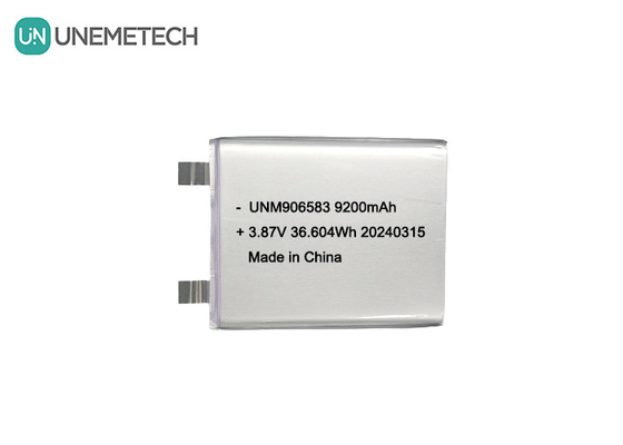 3.87V 9200mAh 906583 Baterai Lithium Ion Tegangan Tinggi Paket Untuk Power Bank