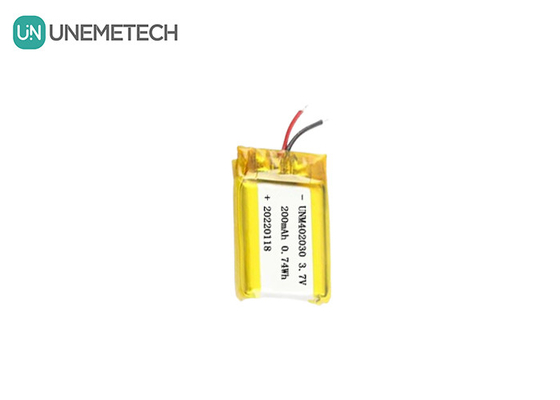 Ukuran Kecil 402030 3.7V 200mAh Baterai Lipo Isi Ulang untuk Produk Elektronik