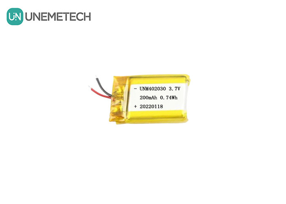 Ukuran Kecil 402030 3.7V 200mAh Baterai Lipo Isi Ulang untuk Produk Elektronik