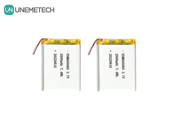 UNEMETECH 605060 2000mAh Baterai Litium Polimer 3.7V Alat kecantikan Baterai isi ulang