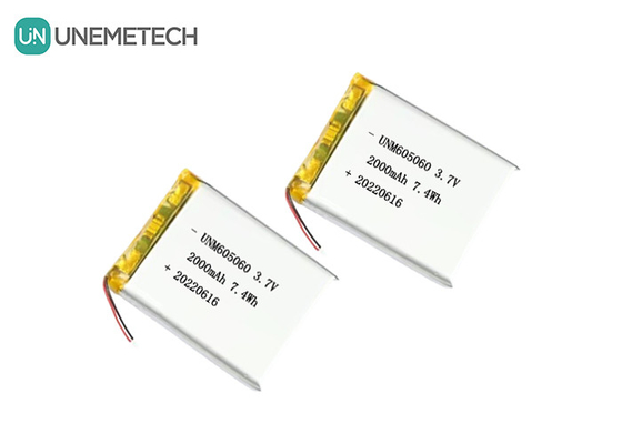 UNEMETECH 605060 2000mAh Baterai Litium Polimer 3.7V Alat kecantikan Baterai isi ulang