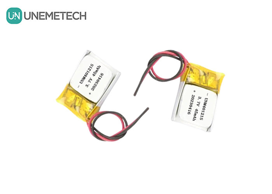 Baterai Lithium Polymer Ultra Thin 401215 3.7V 45mAh Baterai Li Po untuk Pelacak GPS
