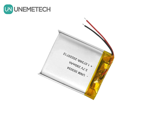 3.7V 290mAh Baterai Lithium Ion Polimer Terisi ulang 303034 untuk Mainan Listrik