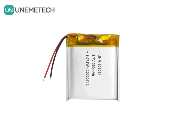 3.7V 290mAh Baterai Lithium Ion Polimer Terisi ulang 303034 untuk Mainan Listrik