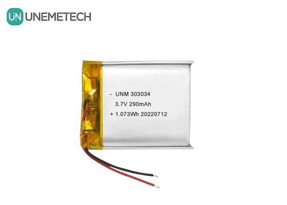 3.7V 290mAh Baterai Lithium Ion Polimer Terisi ulang 303034 untuk Mainan Listrik