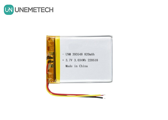 Baterai Lithium Polymer 3.7V 820mAh 393548 Lipo Baterai isi ulang Paket untuk Pompa Payudara Elektronik