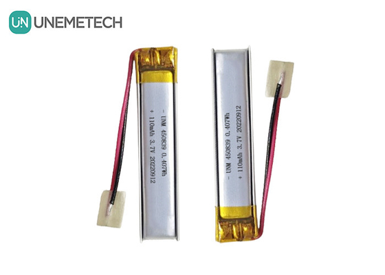 Desain presisi 3.7V 110mAh Baterai LiPo Baterai Lithium Polymer 450839