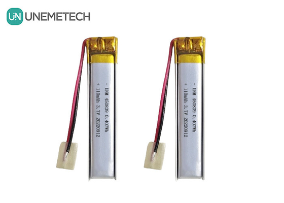 Desain presisi 3.7V 110mAh Baterai LiPo Baterai Lithium Polymer 450839