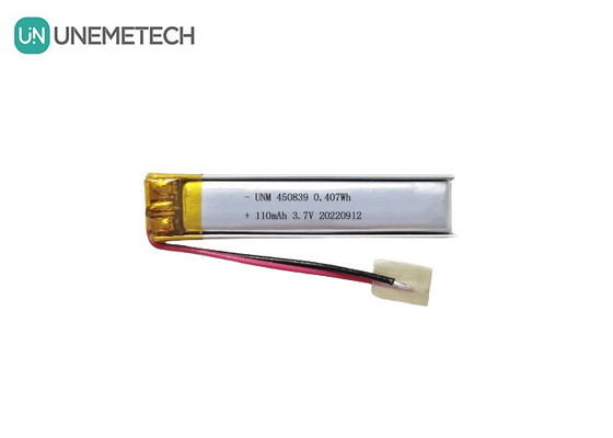 Desain presisi 3.7V 110mAh Baterai LiPo Baterai Lithium Polymer 450839
