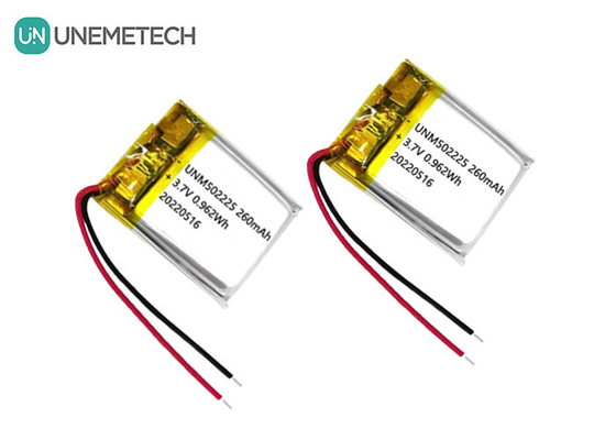3.7V baterai lithium polymer ion isi ulang 502225 260mAh untuk sensor nirkabel