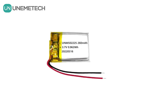 3.7V baterai lithium polymer ion isi ulang 502225 260mAh untuk sensor nirkabel