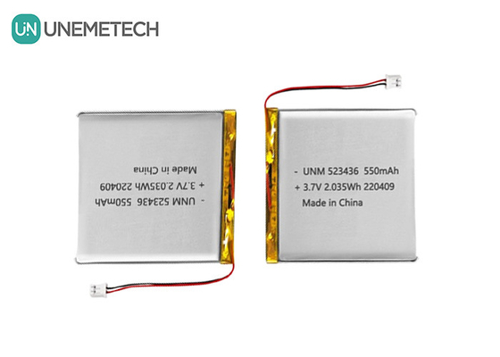 Baterai Lithium-ion Polimer 3.7V 550mAh 523436 Baterai Li Polimer isi ulang untuk GPS Tracker