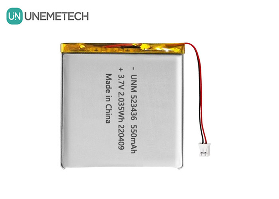 Baterai Lithium-ion Polimer 3.7V 550mAh 523436 Baterai Li Polimer isi ulang untuk GPS Tracker