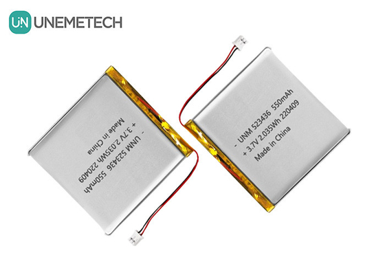 Baterai Lithium-ion Polimer 3.7V 550mAh 523436 Baterai Li Polimer isi ulang untuk GPS Tracker