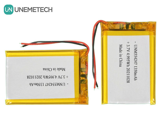 3.7V 1350mAh Baterai Li-Ion Polymer yang dapat diisi ulang 554247 untuk Mini Drone
