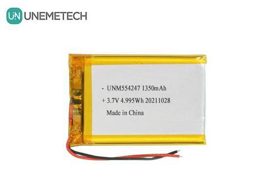 3.7V 1350mAh Baterai Li-Ion Polymer yang dapat diisi ulang 554247 untuk Mini Drone