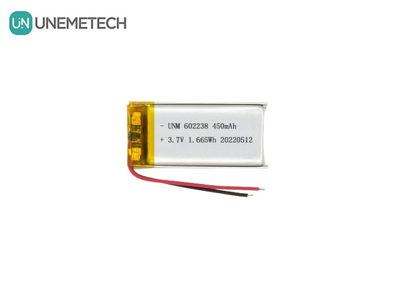 Baterai Lithium Ion Polymer 602238 3.7V 450mAh Baterai Li-ion isi ulang untuk Pet Tracker