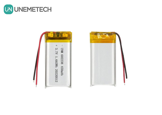 Baterai Lithium Ion Polymer 602238 3.7V 450mAh Baterai Li-ion isi ulang untuk Pet Tracker