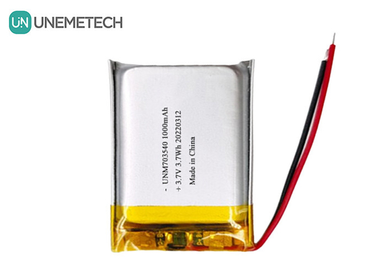 Baterai LiPo 1000mAh 703540 3.7V Baterai Li Polymer isi ulang untuk produk elektronik