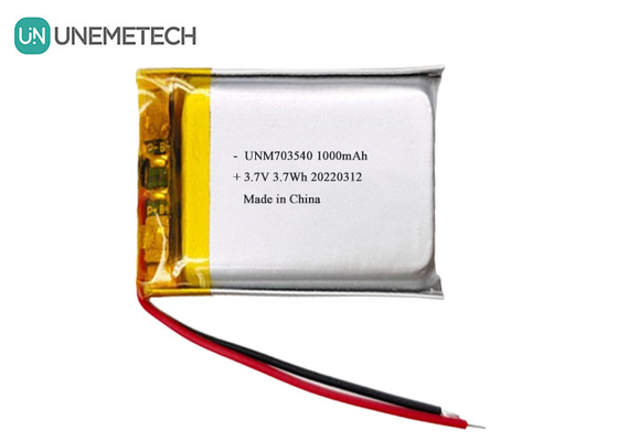 Baterai LiPo 1000mAh 703540 3.7V Baterai Li Polymer isi ulang untuk produk elektronik