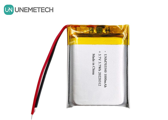 Baterai LiPo 1000mAh 703540 3.7V Baterai Li Polymer isi ulang untuk produk elektronik