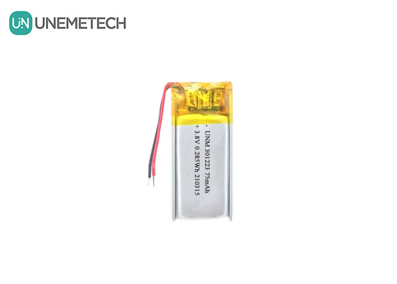 3.8V 75mAh Lithium Ion Polymer Baterai 321223 Baterai Lipo Kecil Untuk Pena Elektronik